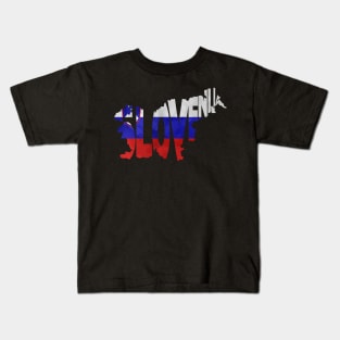 Slovenia Typo Map Kids T-Shirt